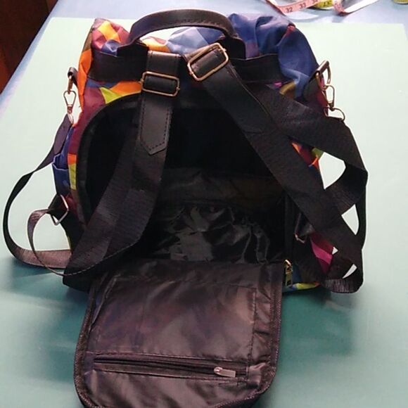 POABA Colorful Patterned Backpack/Crossbody Two Side pockets - Picture 4 of 8